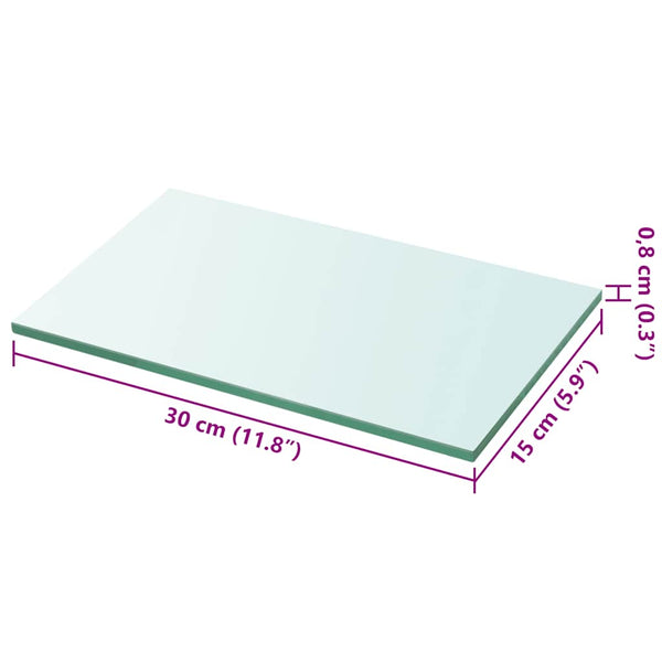 Klares Regalpaneel Arlena 30x15cm