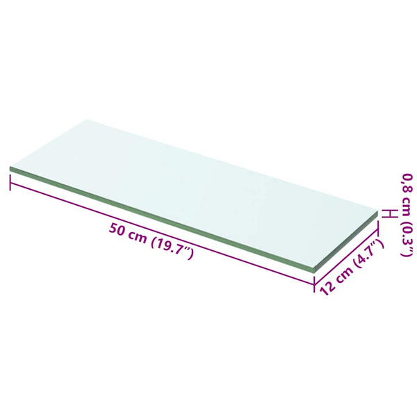 Klarglasplatte Arlena 50x12cm