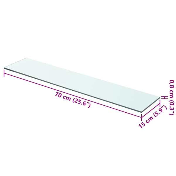 Klares Regalpaneel Arlena 70x15cm