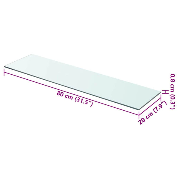 Klares Regalpaneel Arlena 80x20cm