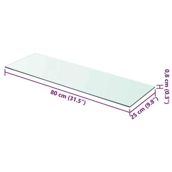 Klares Regalpaneel Arlena 80x25cm
