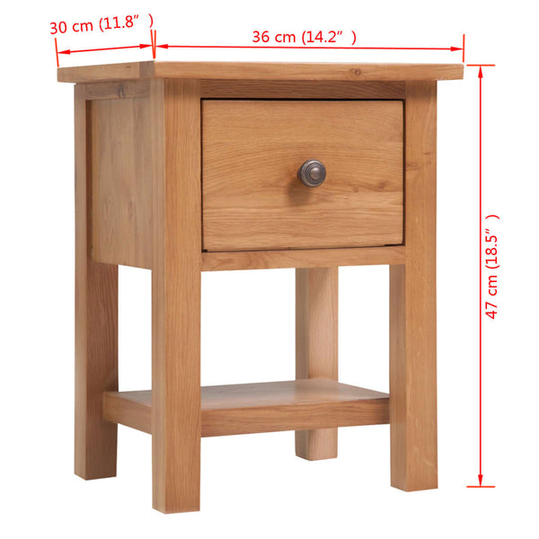 Nachttisch Leucuta 36x30x47cm (massive Eiche)