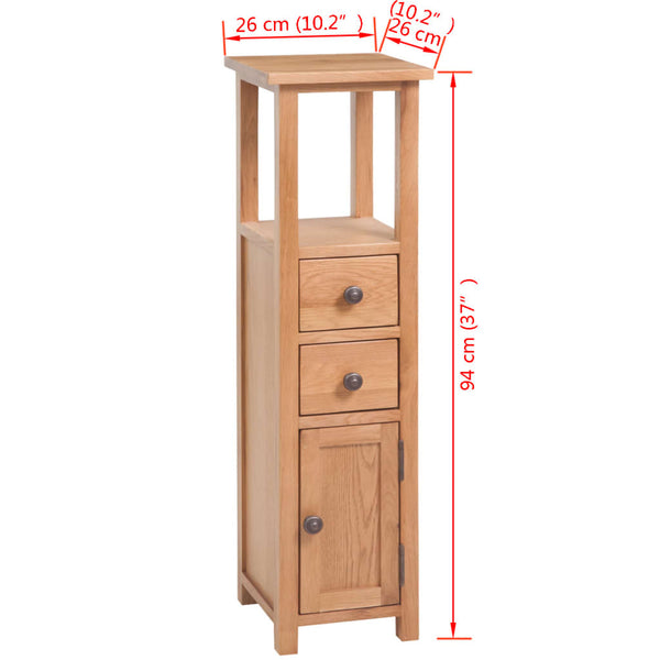 Eckschrank Despot 26x26x94cm (massive Eiche)