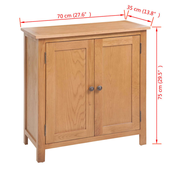 Kommode Jerrel 70x35x75cm (vollmassive Eiche)