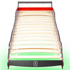 Punainen lastensänky led-valolla kilpa-auto Domoschin 90x200cm