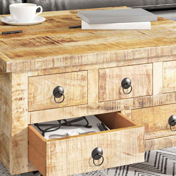 Couchtisch Leora 70x70x40cm (Mango Naturholz)