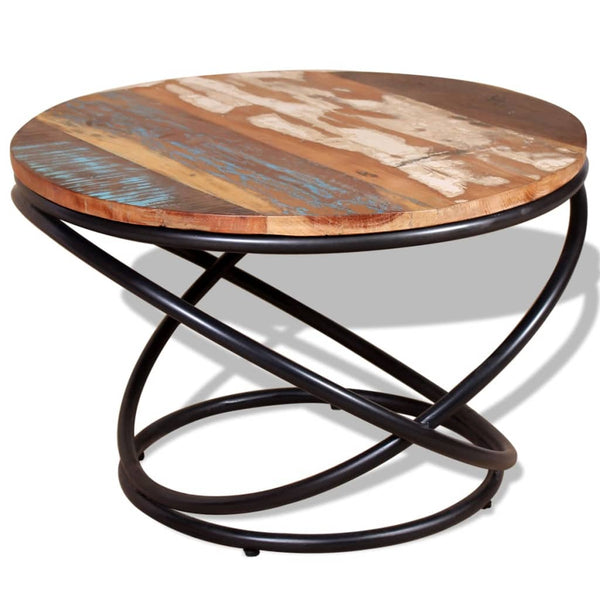 Couchtisch aus recyceltem Massivholz Oroviceanu 60x60x40cm