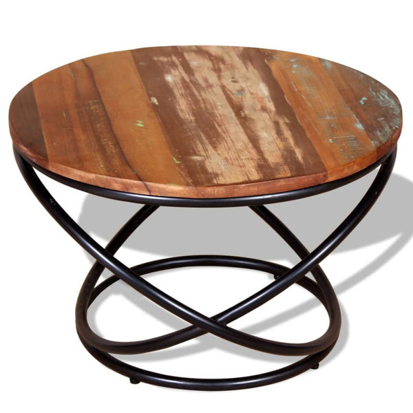 Couchtisch aus recyceltem Massivholz Oroviceanu 60x60x40cm