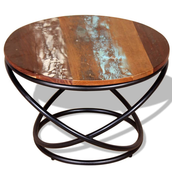 Couchtisch aus recyceltem Massivholz Oroviceanu 60x60x40cm