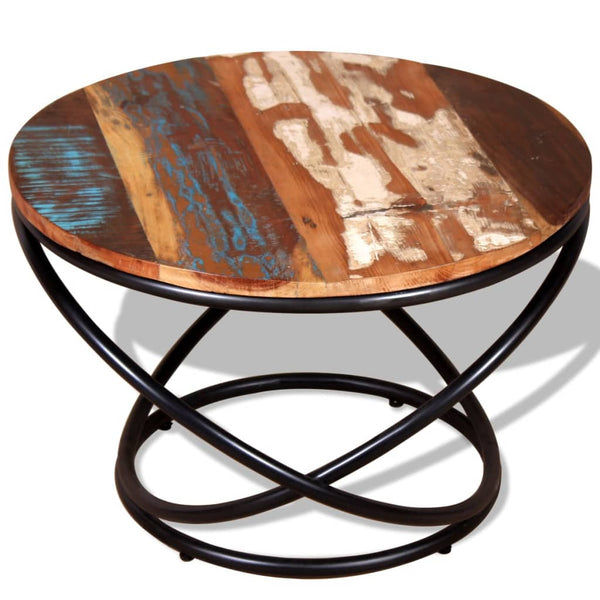 Couchtisch aus recyceltem Massivholz Oroviceanu 60x60x40cm