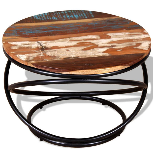 Couchtisch aus recyceltem Massivholz Oroviceanu 60x60x40cm