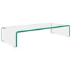 TV-taso/Näyttöteline Kirkas lasi 60x25x11 cm