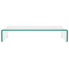 TV-taso/Näyttöteline Kirkas lasi 60x25x11 cm