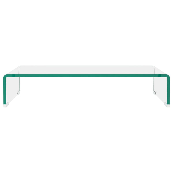 TV-taso/Näyttöteline Kirkas lasi 60x25x11 cm