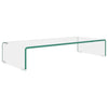 TV-taso/Näyttöteline Kirkas lasi 70x30x13 cm