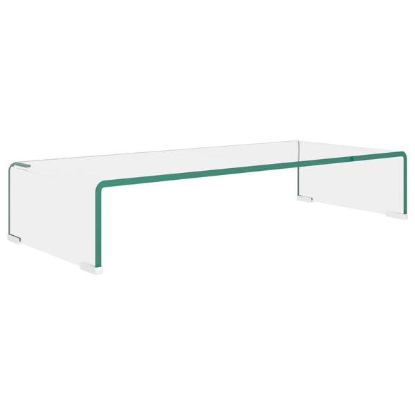 TV-taso/Näyttöteline Kirkas lasi 70x30x13 cm
