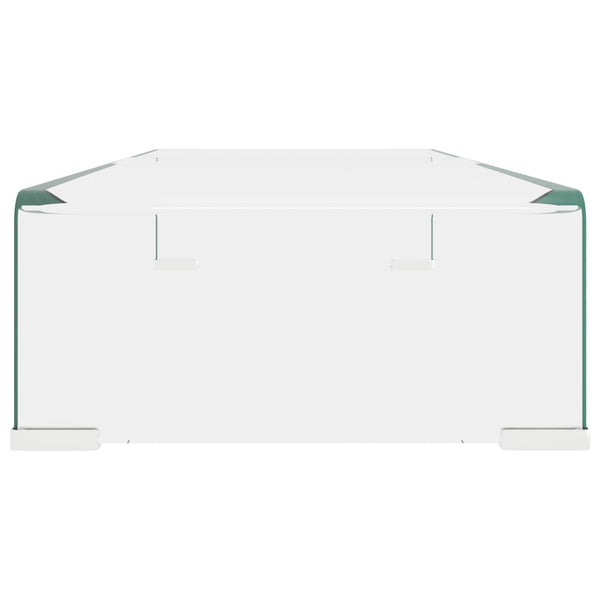 TV-taso/Näyttöteline Kirkas lasi 70x30x13 cm