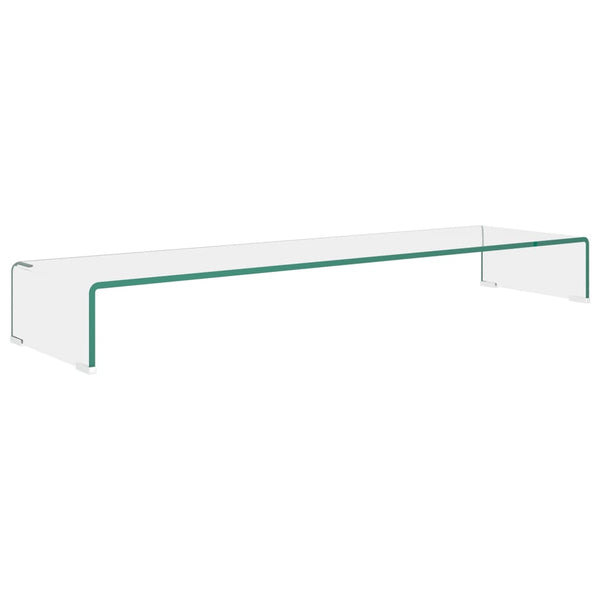TV-taso/Näyttöteline Kirkas lasi 110x30x13 cm