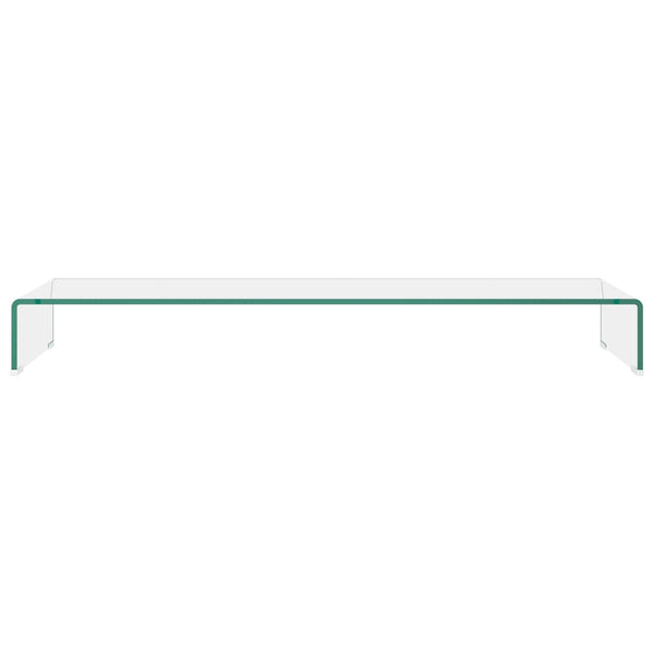 TV-taso/Näyttöteline Kirkas lasi 110x30x13 cm