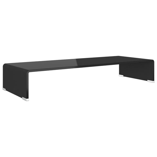 Schwarzer TV-Ständer/Bildschirmständer Antiana 80x30x13cm