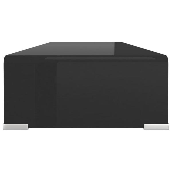 Schwarzer TV-Ständer/Bildschirmständer Antiana 80x30x13cm