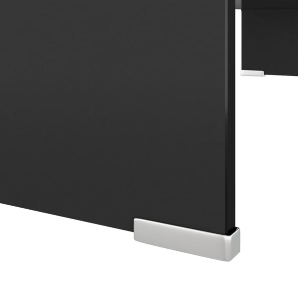 Schwarzer TV-Ständer/Bildschirmständer Antiana 80x30x13cm