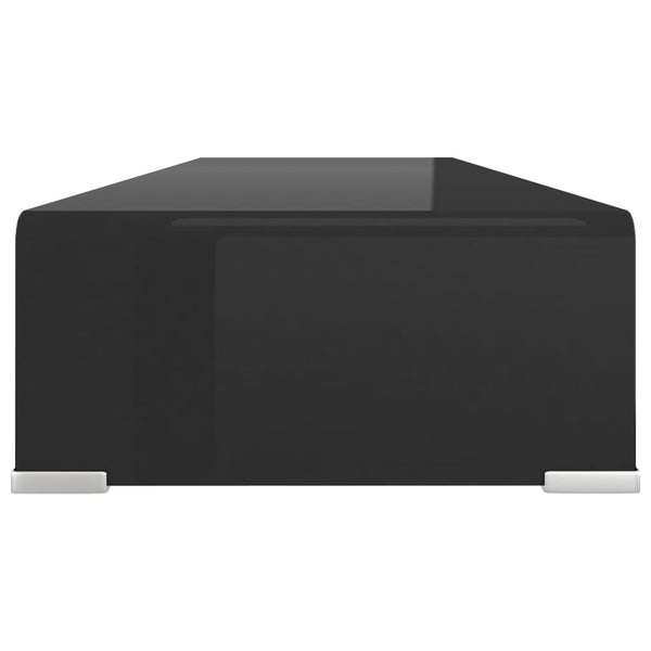 Schwarzer TV-Ständer/Bildschirmständer Antiana 90x30x13cm
