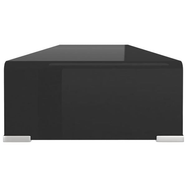 TV-Ständer/Bildschirmständer Schwarzglas 100x30x13 cm