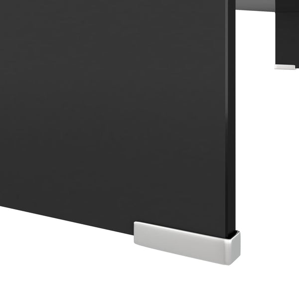 TV-Ständer/Bildschirmständer Schwarzglas 100x30x13 cm