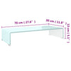 Grünes TV-Möbel/Bildschirmständer Antiana 70x30x13cm (Glas)