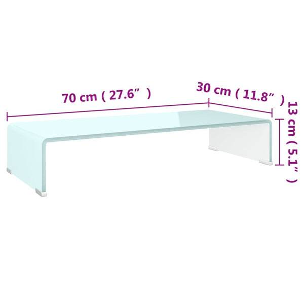 Grünes TV-Möbel/Bildschirmständer Antiana 70x30x13cm (Glas)