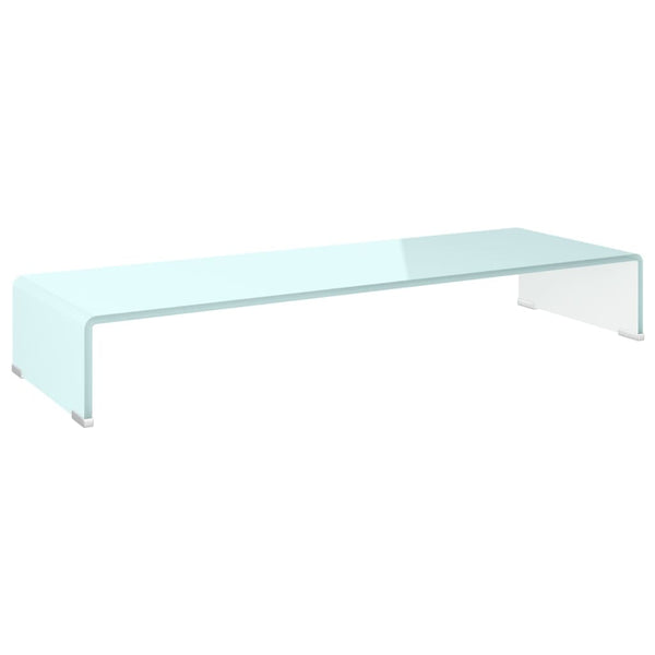 Grüner TV-Ständer/Bildschirmständer Antiana 90x30x13cm (Glas)