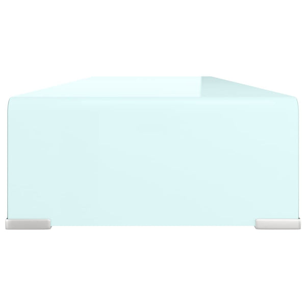 Grüner TV-Ständer/Bildschirmständer Antiana 90x30x13cm (Glas)