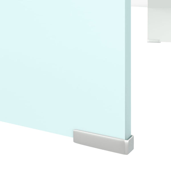Grüner TV-Ständer/Bildschirmständer Antiana 90x30x13cm (Glas)