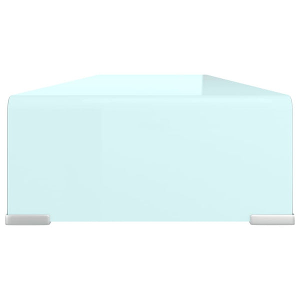 Grüner TV-Ständer/Bildschirmhalter Antiana 100x30x13cm (Glas)
