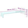 Grüner TV-Ständer/Bildschirmhalter Antiana 100x30x13cm (Glas)