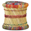 Bunte Hocker mit Chindi-Details Bodale (2 Stück Bambus)