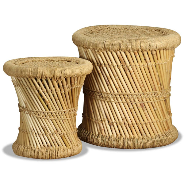 Hocker Bodale (2 Stk. Bambus und Jute)