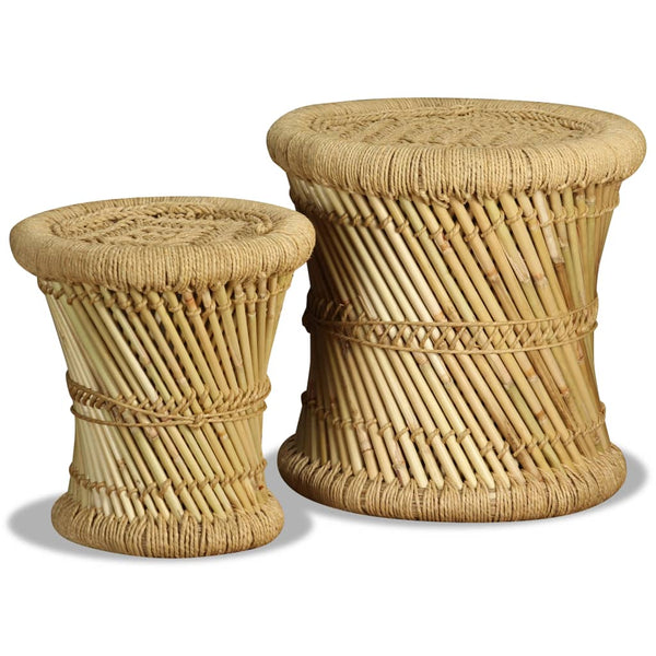 Hocker Bodale (2 Stk. Bambus und Jute)