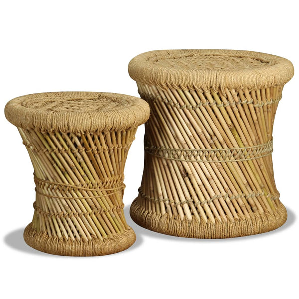 Hocker Bodale (2 Stk. Bambus und Jute)