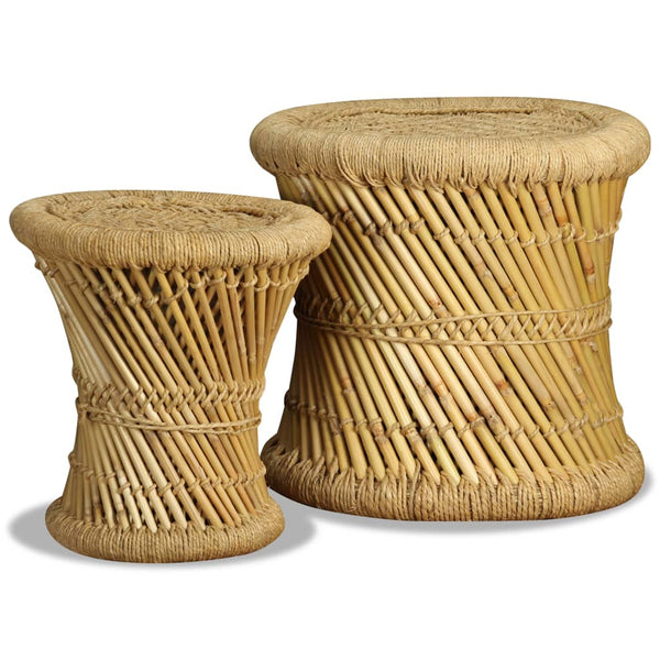 Hocker Bodale (2 Stk. Bambus und Jute)
