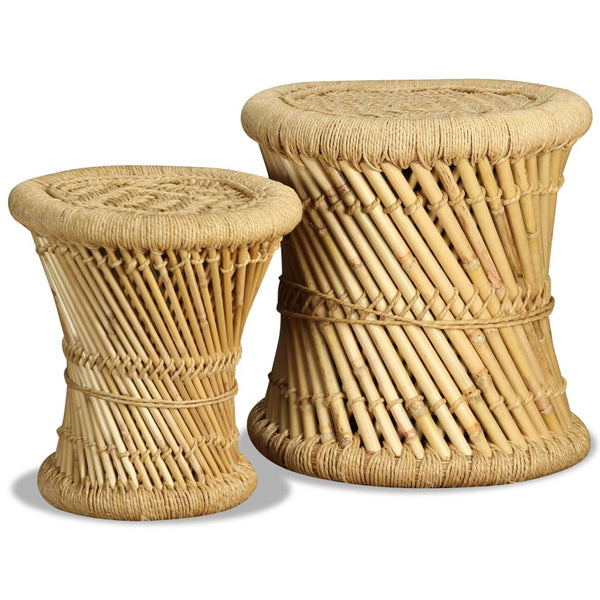 Hocker Bodale (2 Stk. Bambus und Jute)