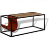 Couchtisch mit Zeitschriftenhalter aus Leder Stilica 110x50x45cm