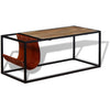 Couchtisch mit Zeitschriftenhalter aus Leder Stilica 110x50x45cm