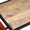 Couchtisch mit Zeitschriftenhalter aus Leder Stilica 110x50x45cm