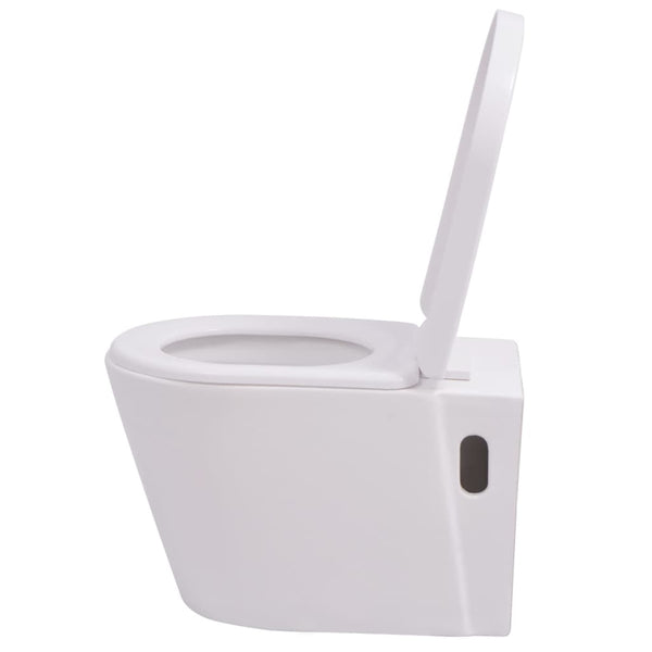 Weißes wandhängendes WC Tasel