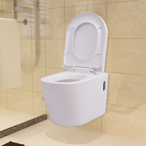 Weißes wandhängendes WC Tasel