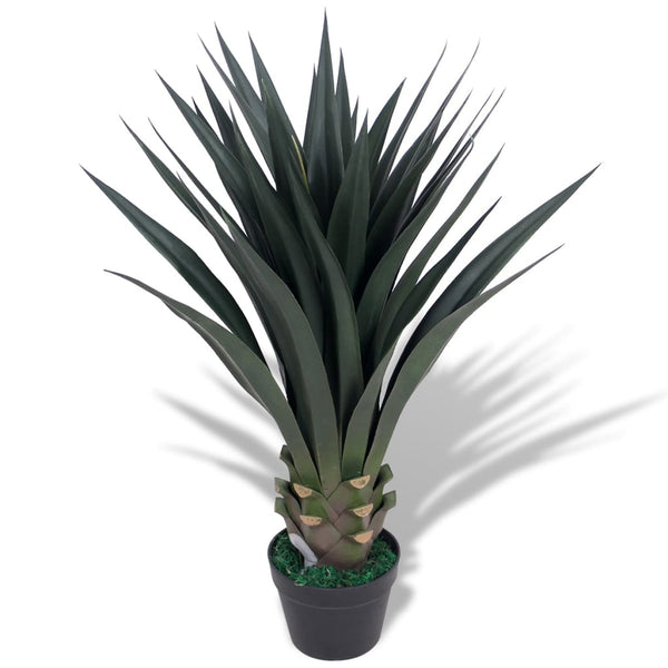 Grüne Kunstpflanze mit Topf Yucca-Palme Deacon 85cm