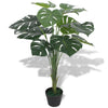 Grüne Kunstpflanze mit Topf Riesen-Monstera Jenie 70cm