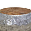 Aluminium Teakholz Couchtisch Papai 60x60x30cm
